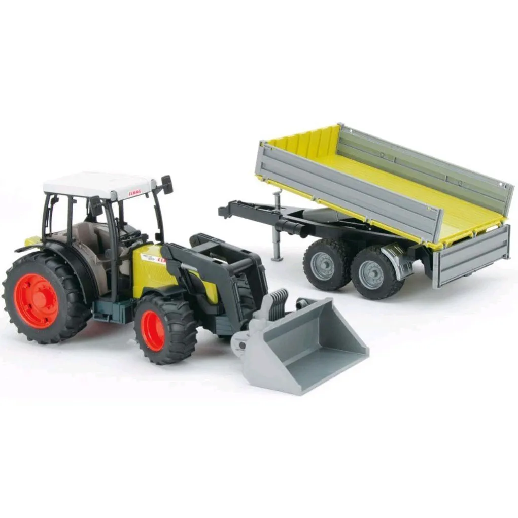 01998 Bruder – Claas Nectis mit Frontlader & Hänger