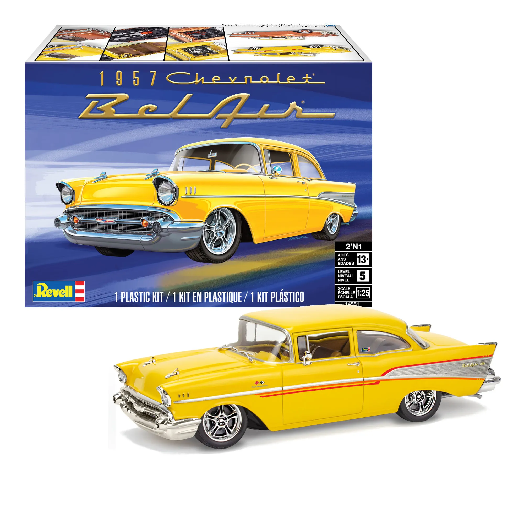 ’57 Chevy Bel Air Two Door Sedan 1:25 / 1:24 Modellbausatz Revell 14551