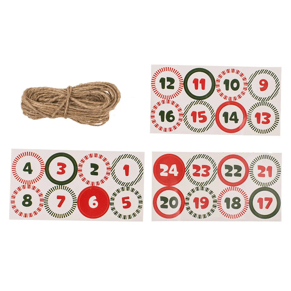 DIY Adventskalender zum Befüllen mit 24 Häuschen aus Pappe mit Juteband – Bild 6