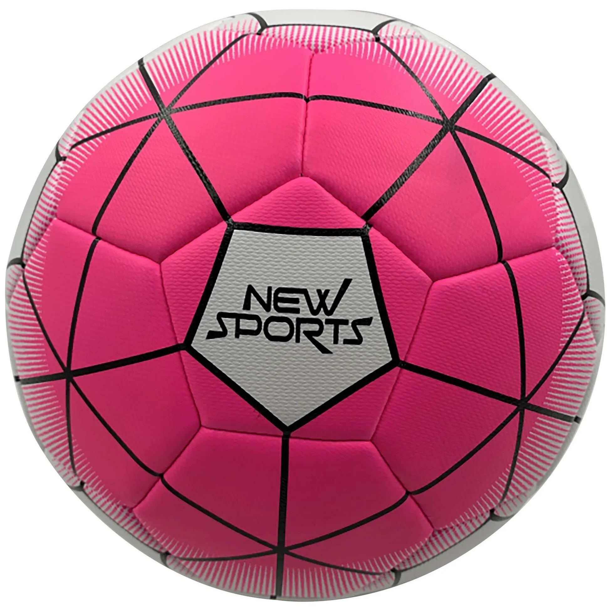 Fussball pink/weiß Fußball PU beschichtet Kunstlederball Gr. 5 – New Sports
