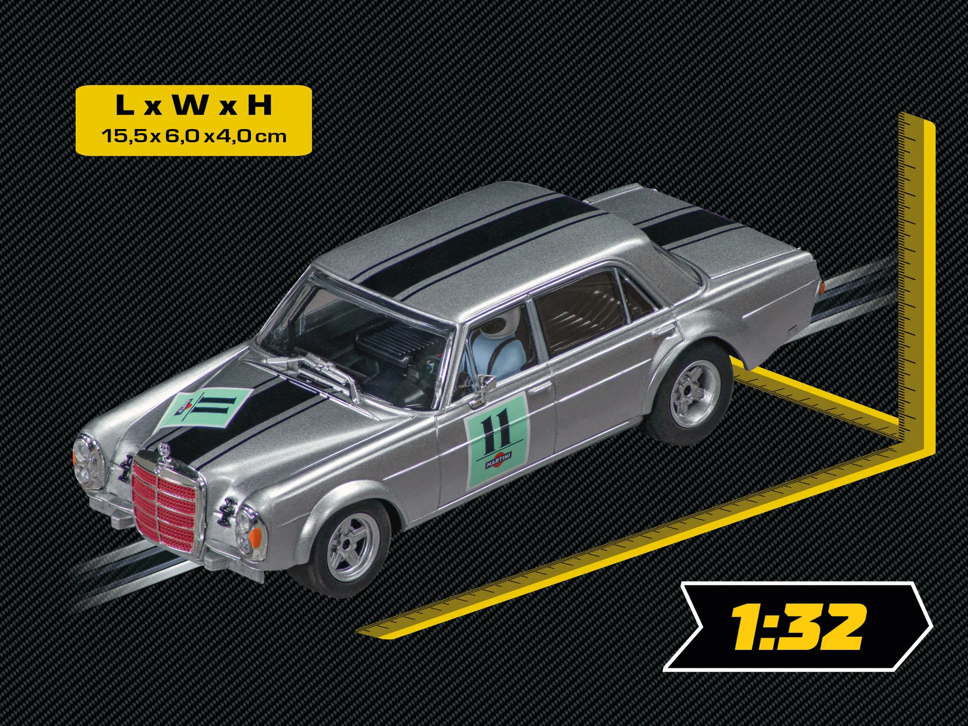 Mercedes-Benz 300 SEL 6.3 AMG “Preis der Nationen 1970, No.11” – Carrera Evolution 20027757 – Bild 2