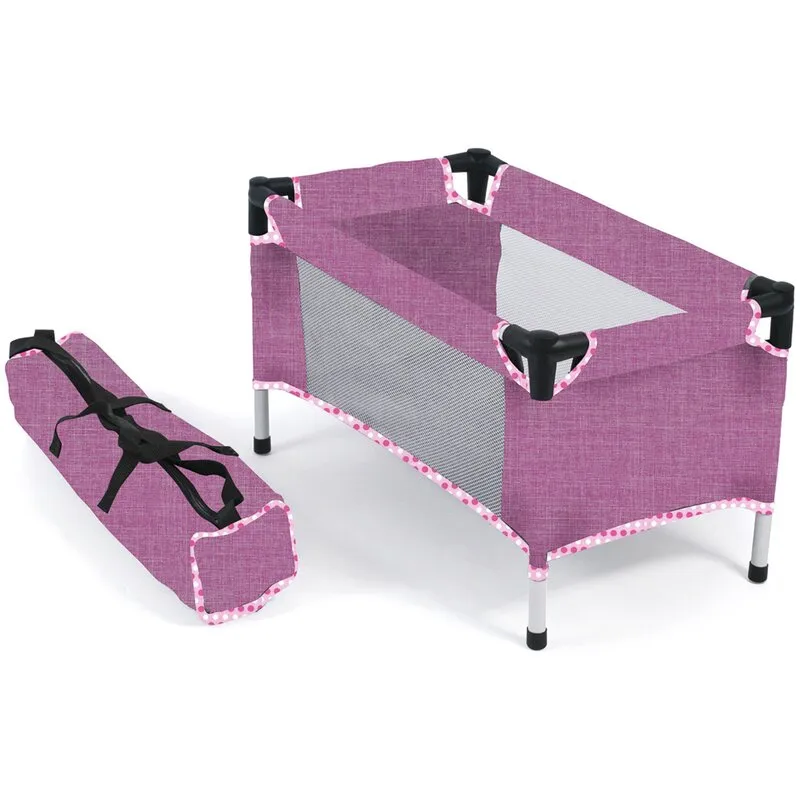Puppen-Reisebett Fuchsia Bettchen für Puppen bis 50 cm – Siva 230199