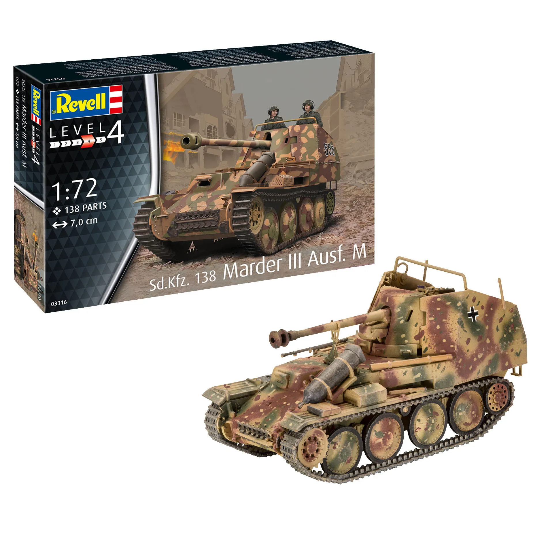 Sd.Kfz. 138 Marder III Ausf. M 1:72 Bausatz Panzer 2. Weltkrieg- Revell 03316