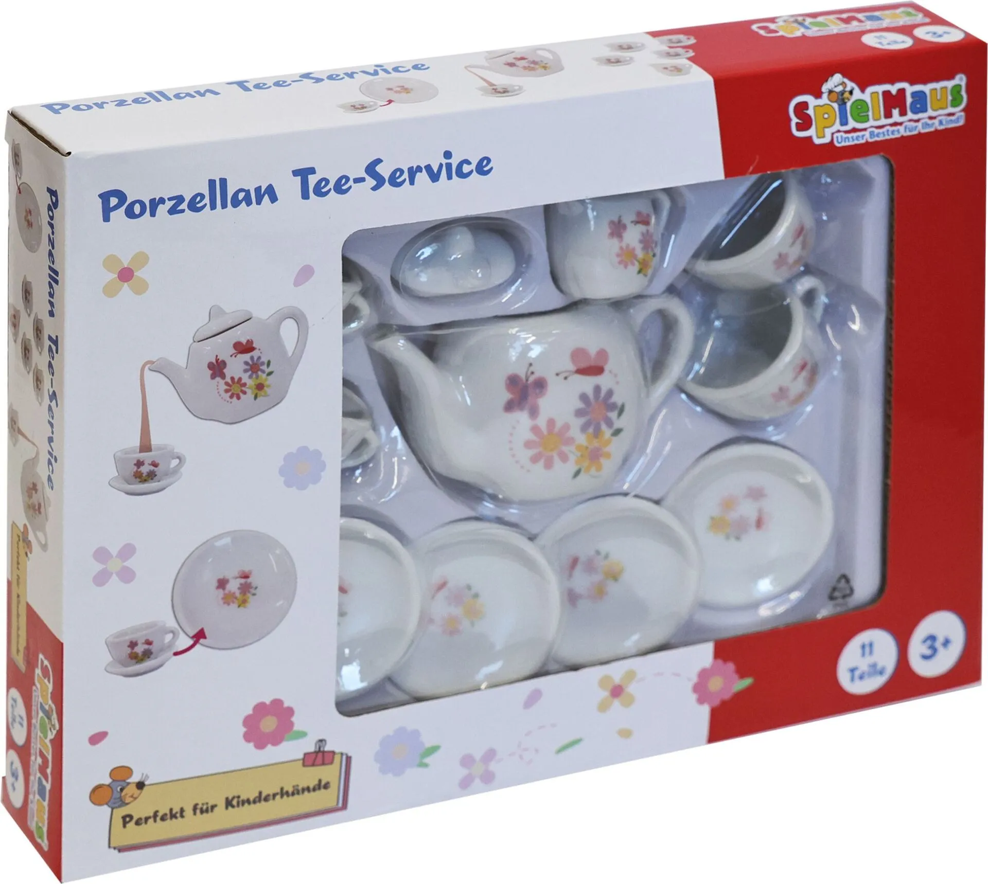 Tee-Service aus Porzellan 11-teilig Puppengeschirr – Spielmaus – Bild 4