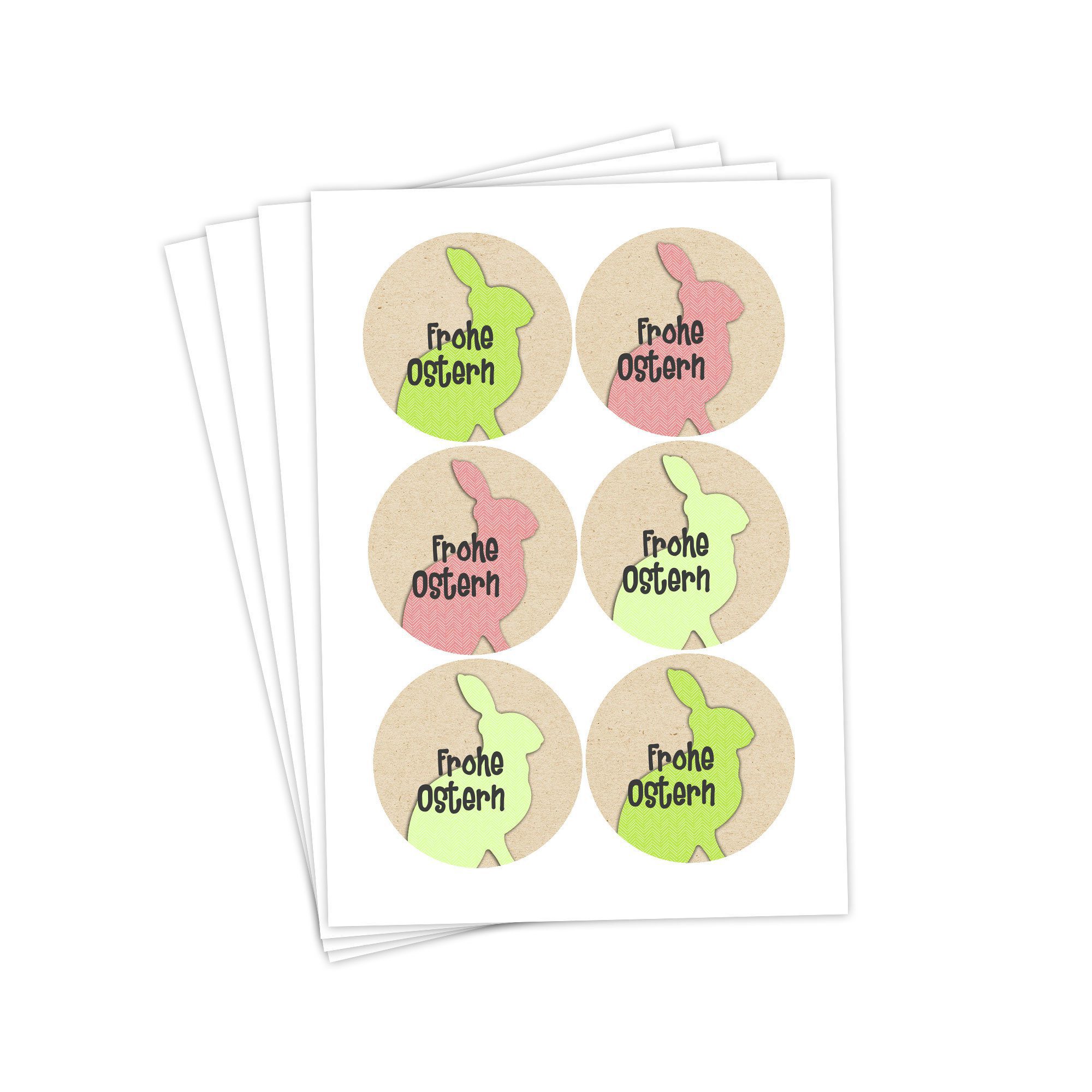 Oster-Henkelkisten braun mit Aufklebern – grün – Bild 3