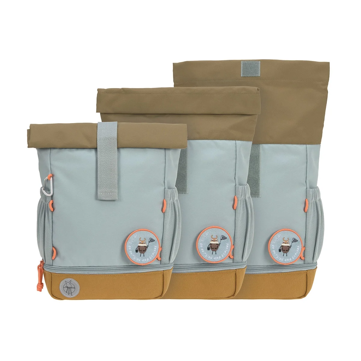 Kindergartenrucksack Rolltop – Hellblau – Bild 2