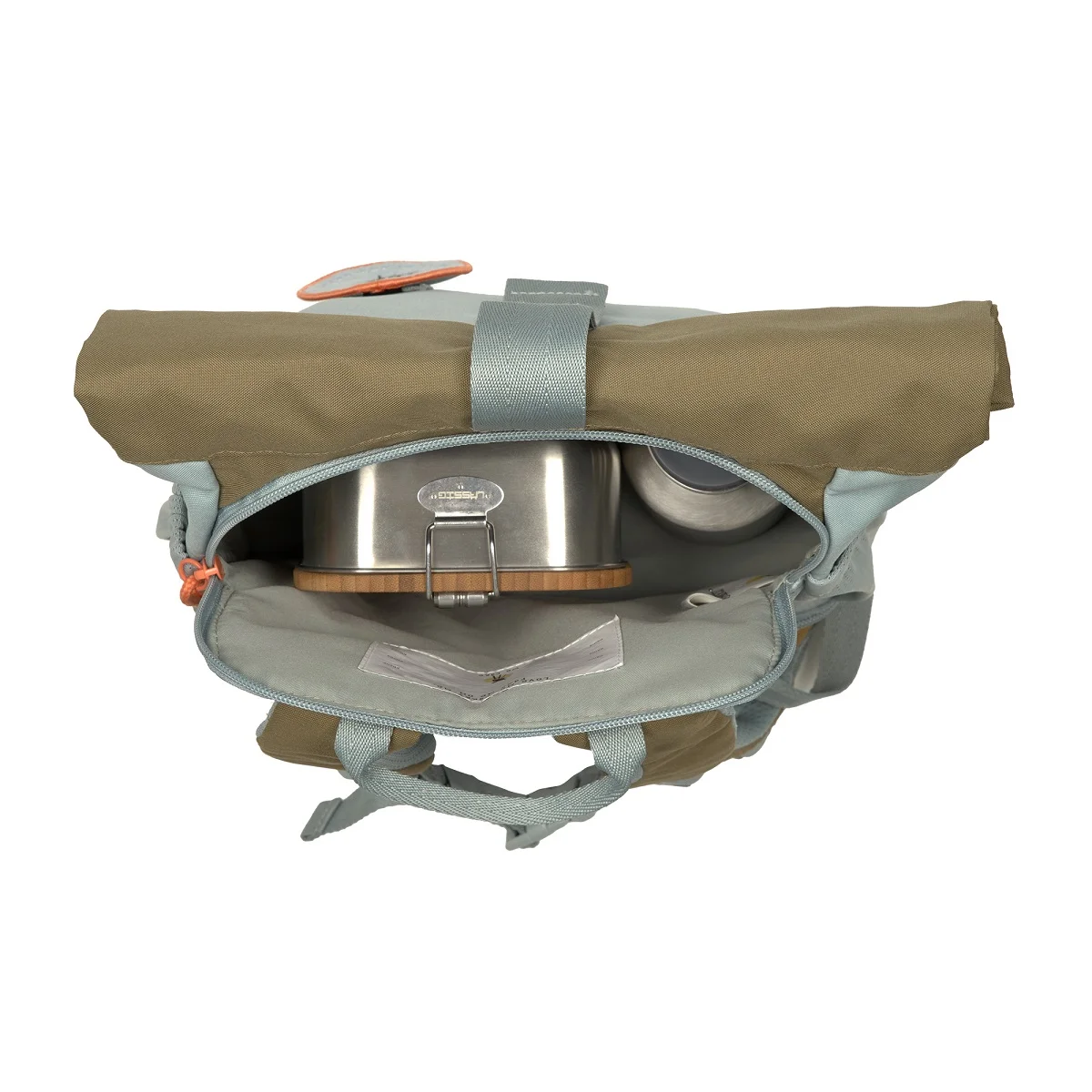 Kindergartenrucksack Rolltop – Hellblau – Bild 4