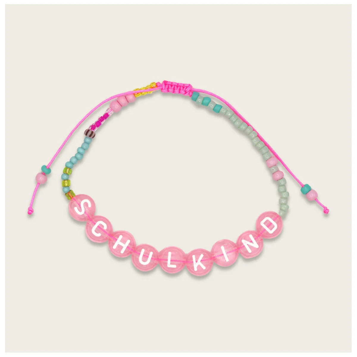 Ava & Yves Perlenarmband „Schulkind rosa – Bild 2