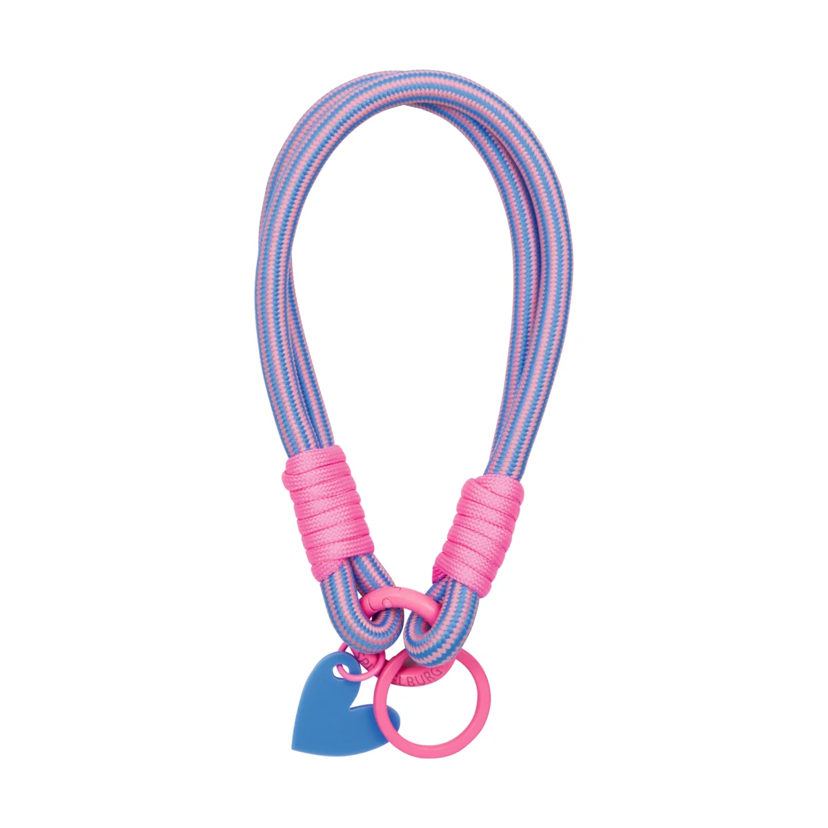 Schlüsselanhänger Doppelkordel „Happy together“ blau