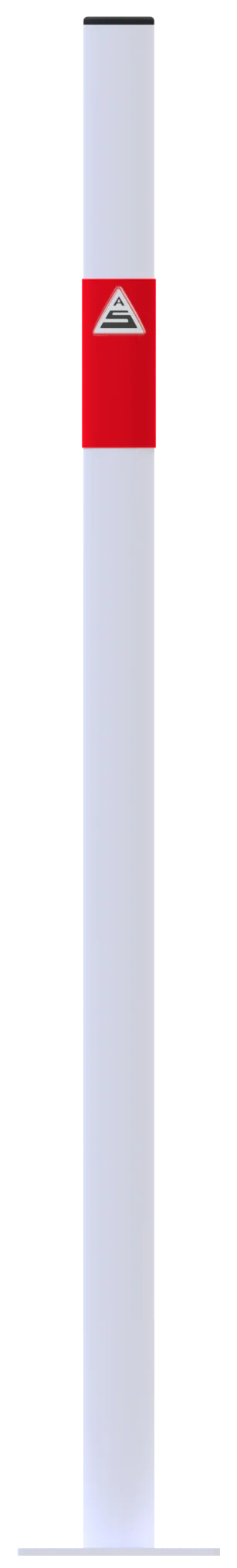 Absperrpfosten Ø 42 mm, reflektierend, Bodenplatte, weiß/rot – Bild 5